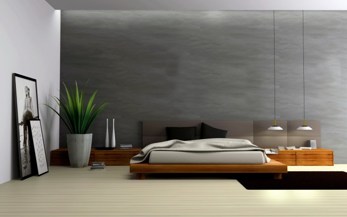 Bedroom interior design wallpaper