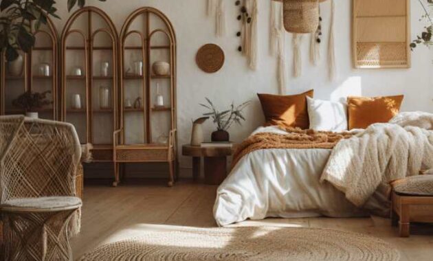 Maximalist bold interior quarto apartmenttherapy maximalists hippie rattan wooden palette gypsy tapete digsdigs escolha