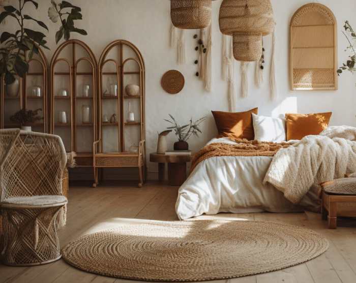 Bohemian interior design bedroom