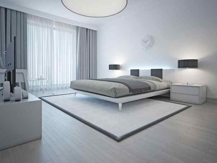 Minimalist simple bedroom architecture furniture read decor