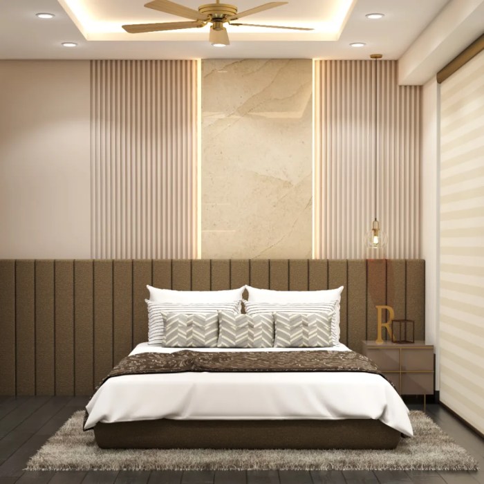 Bedroom interior design with dimensions