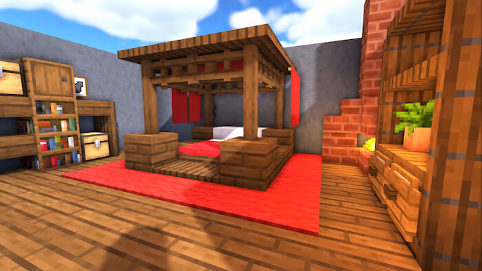 Bedroom minecraft interior design